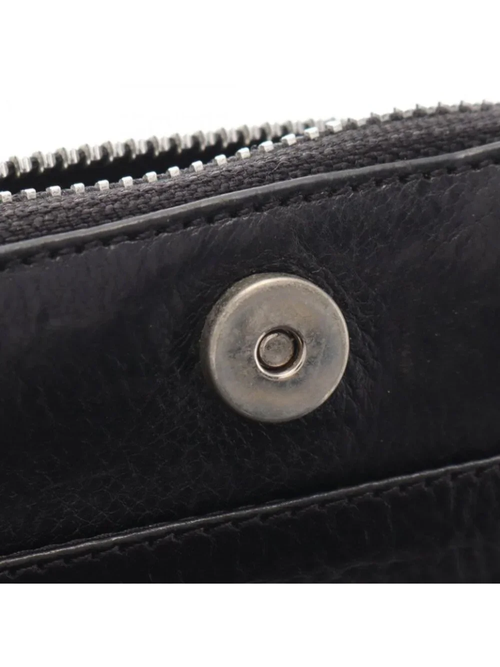 Chrome Hearts Bifold Wallet Square Zip Bill Leather